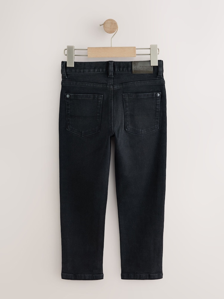 Black Denim Regular Fit Stretch Jeans (3-16yrs) - Image 2 of 5 Black Denim Regular Fit Stretch Jeans (3-16yrs) - Image 2 of 5