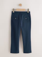 Navy Regular Fit Premium Chinos (3-16yrs) - Image 6 of 9