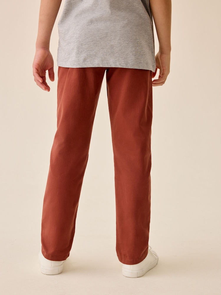 Rust Brown Regular Fit Stretch Chino Trousers (3-17yrs) - Image 2 of 4 Rust Brown Regular Fit Stretch Chino Trousers (3-17yrs) - Image 2 of 4
