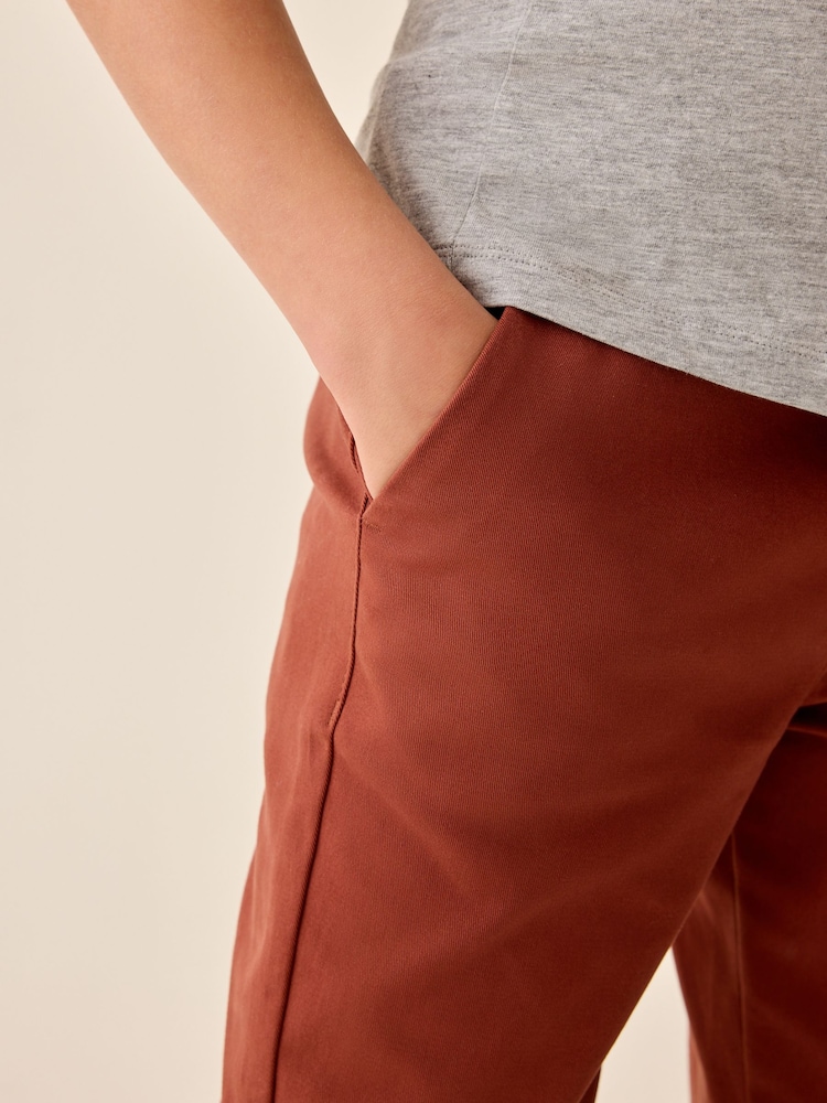 Rust Brown Regular Fit Stretch Chino Trousers (3-17yrs) - Image 4 of 4 Rust Brown Regular Fit Stretch Chino Trousers (3-17yrs) - Image 4 of 4