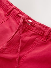 Red Pull-On Utility Denim Shorts - Image 7 of 8