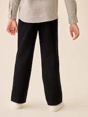 Black Wide Chino Trousers (3-16yrs) - Image 3 of 8
