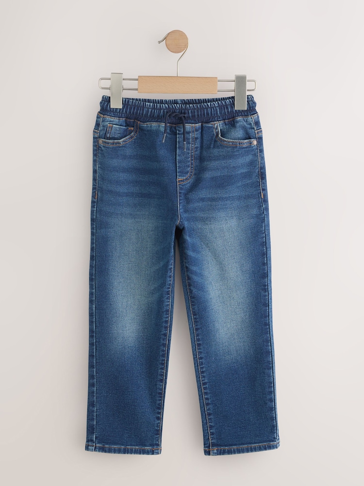 Black/Navy Loose Fit Stretch Elasticated Waist Jeans 2 Pack (3-16yrs) - Image 2 of 6