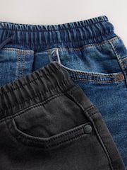 Black/Navy Loose Fit Stretch Elasticated Waist Jeans 2 Pack (3-16yrs) - Image 6 of 6