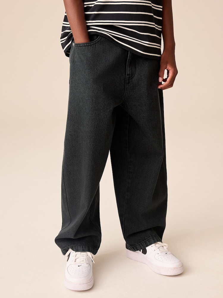 Black Barrel Fit Authentic Jeans (3-16yrs) - Image 2 of 8