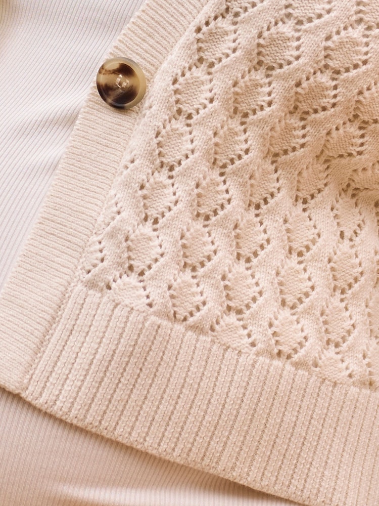 Seraphine Seraphine Maternity Cream Cropped Cardigan - 画像 5 / 5