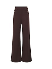 Long Tall Sally Brown Military Button Trousers - Image 5 of 5