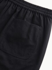 ブラック - Embroidered Drawstring Waist Shorts - 画像 7 / 9