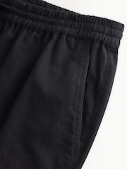 ブラック - Embroidered Drawstring Waist Shorts - 画像 9 / 9