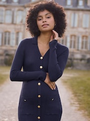 Seraphine Navy Blue Maternity Knitted Dress - Image 5 of 5