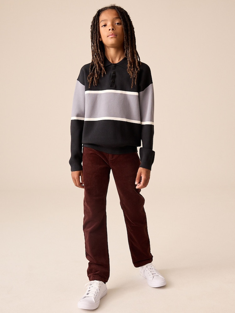 Plum Purple Cord Trousers (3-16yrs) - Image 2 of 9 Plum Purple Cord Trousers (3-16yrs) - Image 2 of 9