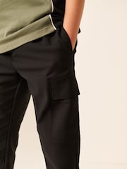 Black Slim Tapered Utility Cargo Trousers (3-16yrs) - Image 4 of 8