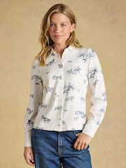 Joules Charlotte Western Cotton Rich Printed Jersey Shirt - Image 1 of 7