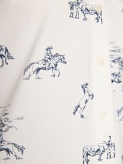 Joules Charlotte Western Cotton Rich Printed Jersey Shirt - Image 4 of 7