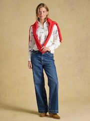 Joules Charlotte Western Cotton Rich Printed Jersey Shirt - Image 5 of 7