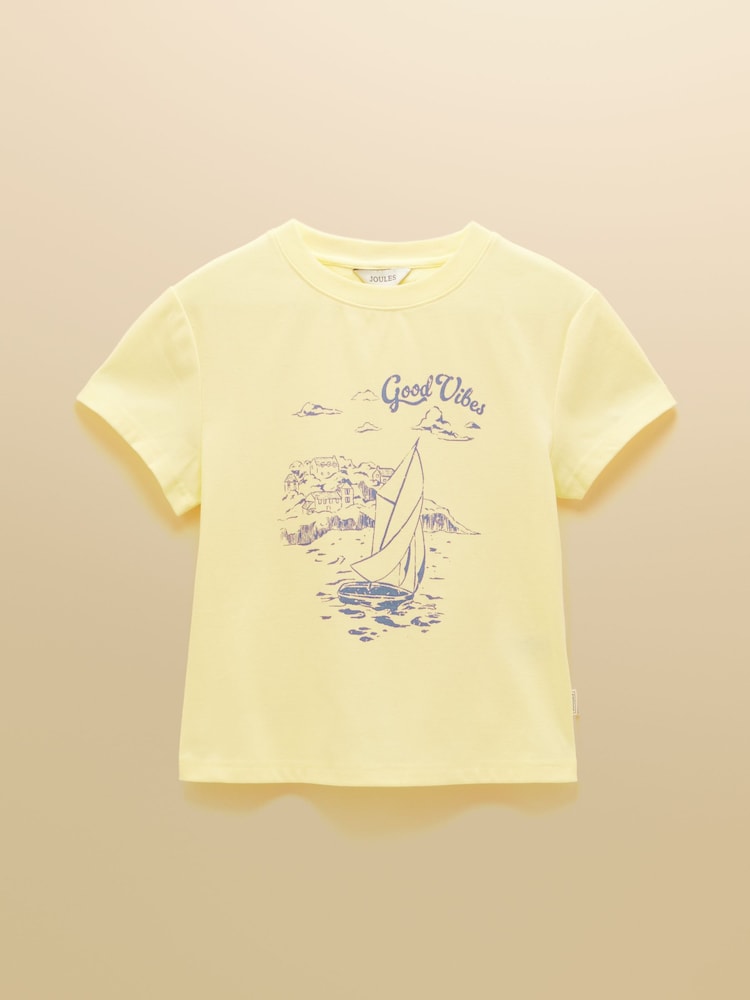 Joules Coastal Scene Fitted Graphic Cotton Rich T-Shirt - Image 9 of 9 Joules Coastal Scene Fitted Graphic Cotton Rich T-Shirt - Image 9 of 9