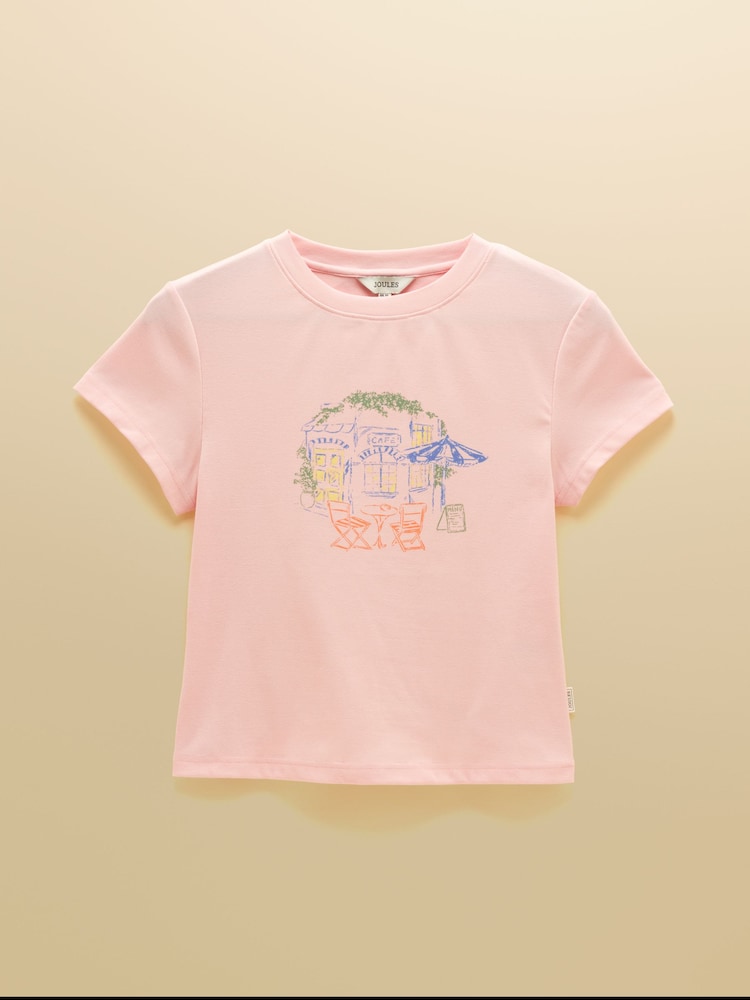 Cafe Scene - Joules Print Cotton Rich Baby Tee - Bild 8 von 8