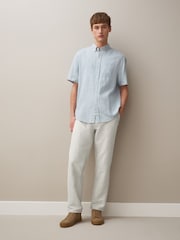 ストーン - スリムフィット - コットンリネンブレンド チノパン - 画像 4 / 9