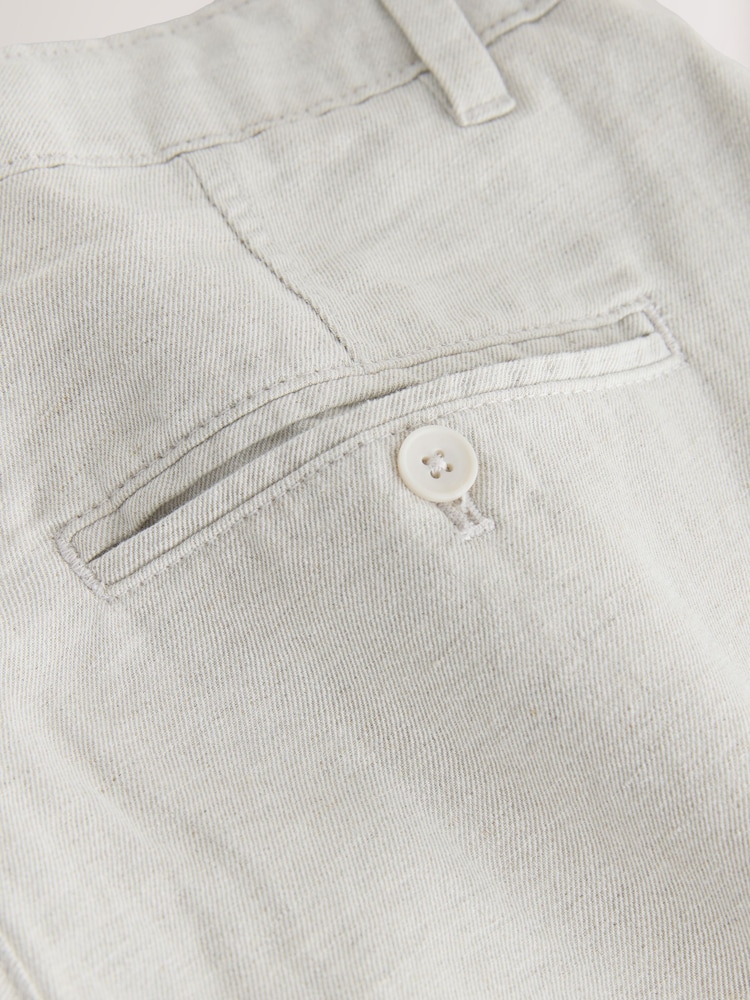 ストーン - スリムフィット - コットンリネンブレンド チノパン - 画像 9 / 9