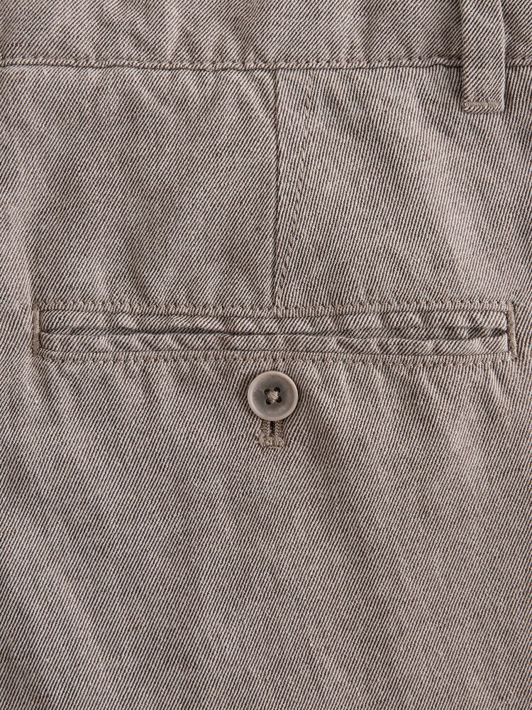 Sēņu brūns - Taisna piegriezuma - Cotton Linen Blend Chino Trousers - Attēls 10 no 10