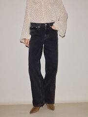 BHOEM Mid Rise Barrel Leg Black Jeans - Image 2 of 6