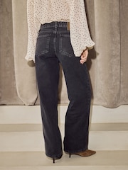BHOEM Mid Rise Barrel Leg Black Jeans - Image 6 of 6