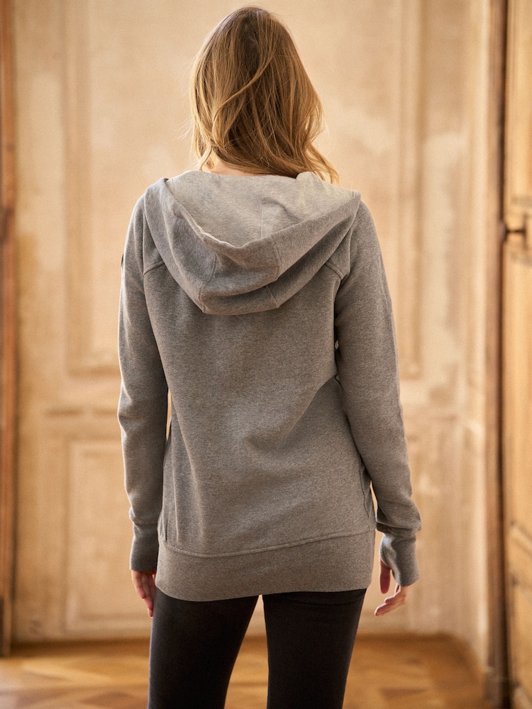 Seraphine Grey Marl Maternity & Babywearing 3-In-1Top - Image 5 of 5