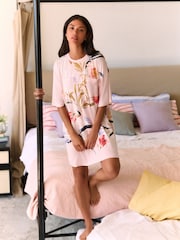 B by Ted Baker Pink Floral Viscose Nightee - תמונה 1 מתוך 3