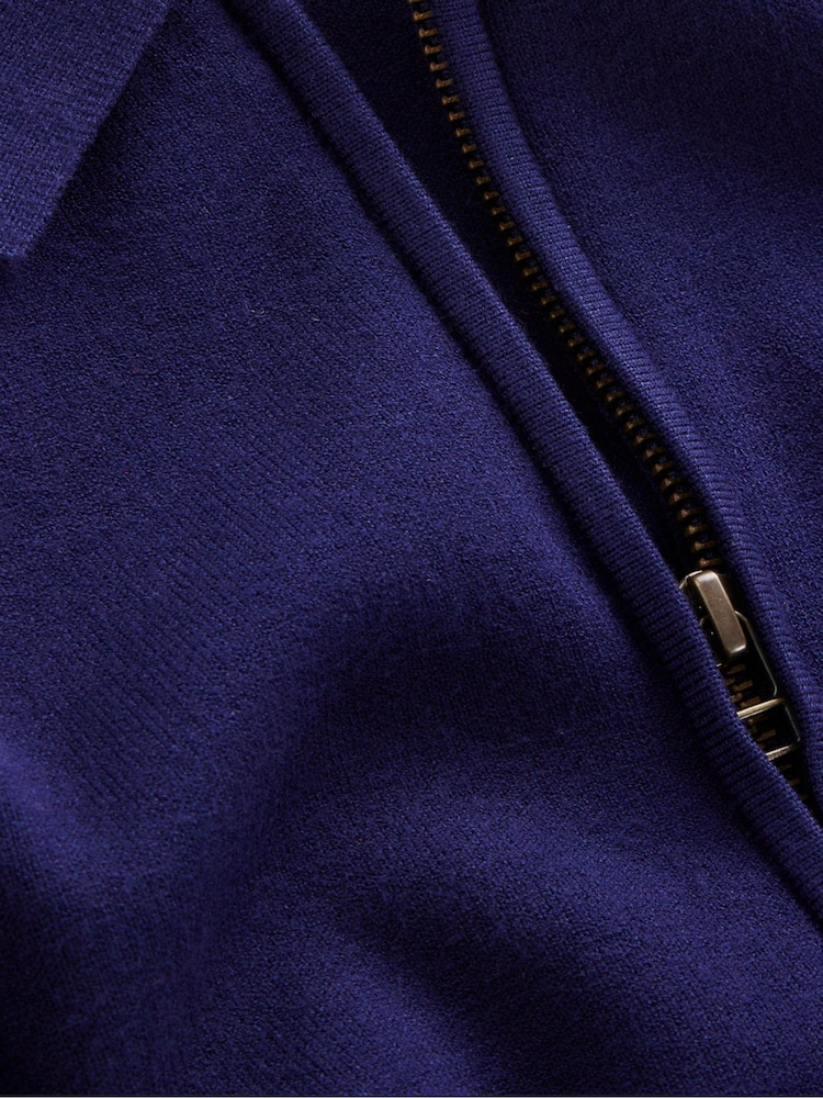 Boden Blue Fiona Zip Front Knitted Dress - Image 6 of 6 Boden Blue Fiona Zip Front Knitted Dress - Image 6 of 6