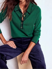 Boden Green Liz Henley Jumper - Image 4 of 6