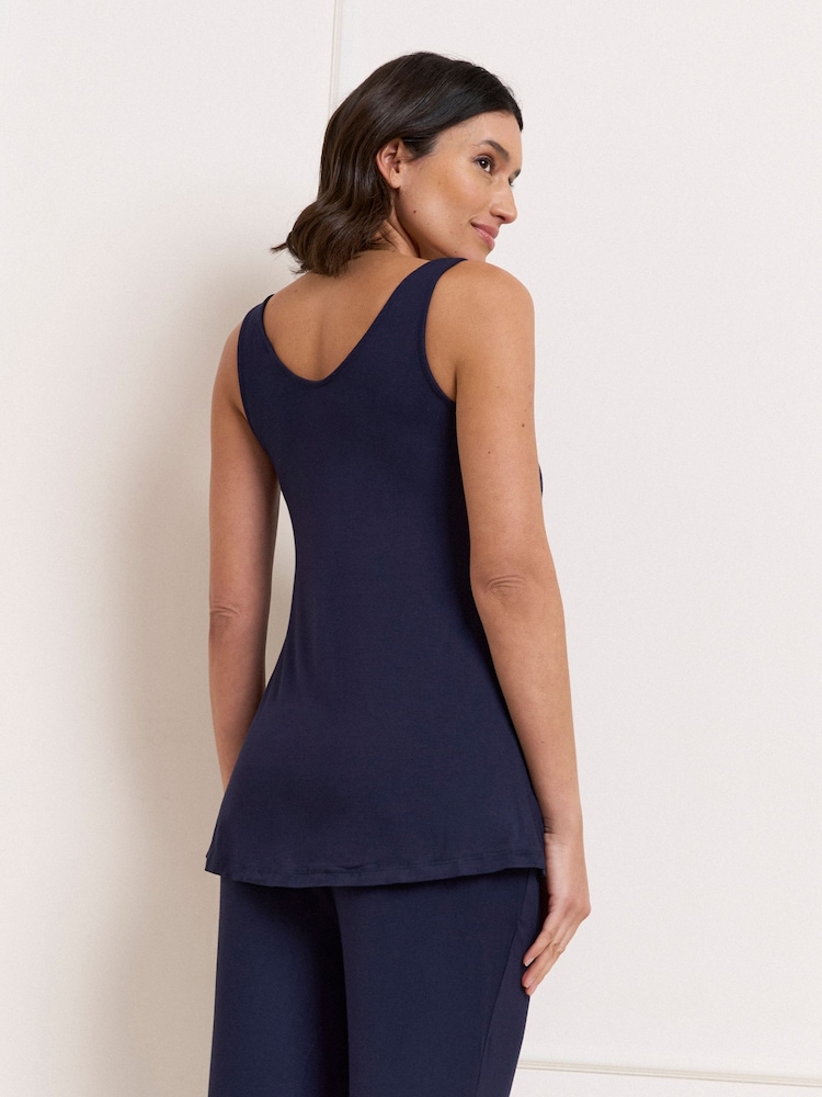 Seraphine Navy & White Maternity & Nursing Nightwear 3 Piece Set - Image 7 of 7