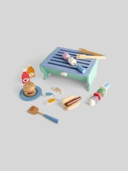 JoJo Maman Bébé Blue Wooden Barbecue Play Set - Image 2 of 5