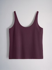 The Set 10 Pack Essential Scoop Wide Strap Vests Plum Purple/Pink/Navy Blue/Neutrals - Image 3 of 13