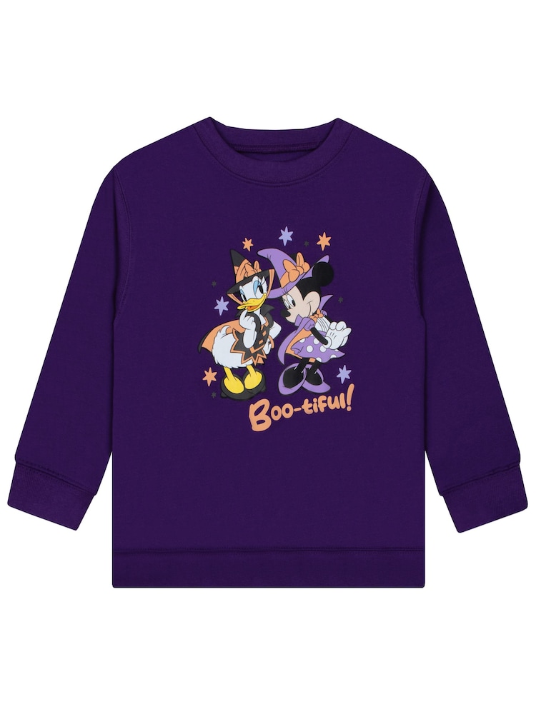 Character Purple Minnie Mouse Sweatshirt | Halloween Boo-Tifu - Image 1 of 3 Character Purple Minnie Mouse Sweatshirt | Halloween Boo-Tifu - Image 1 of 3