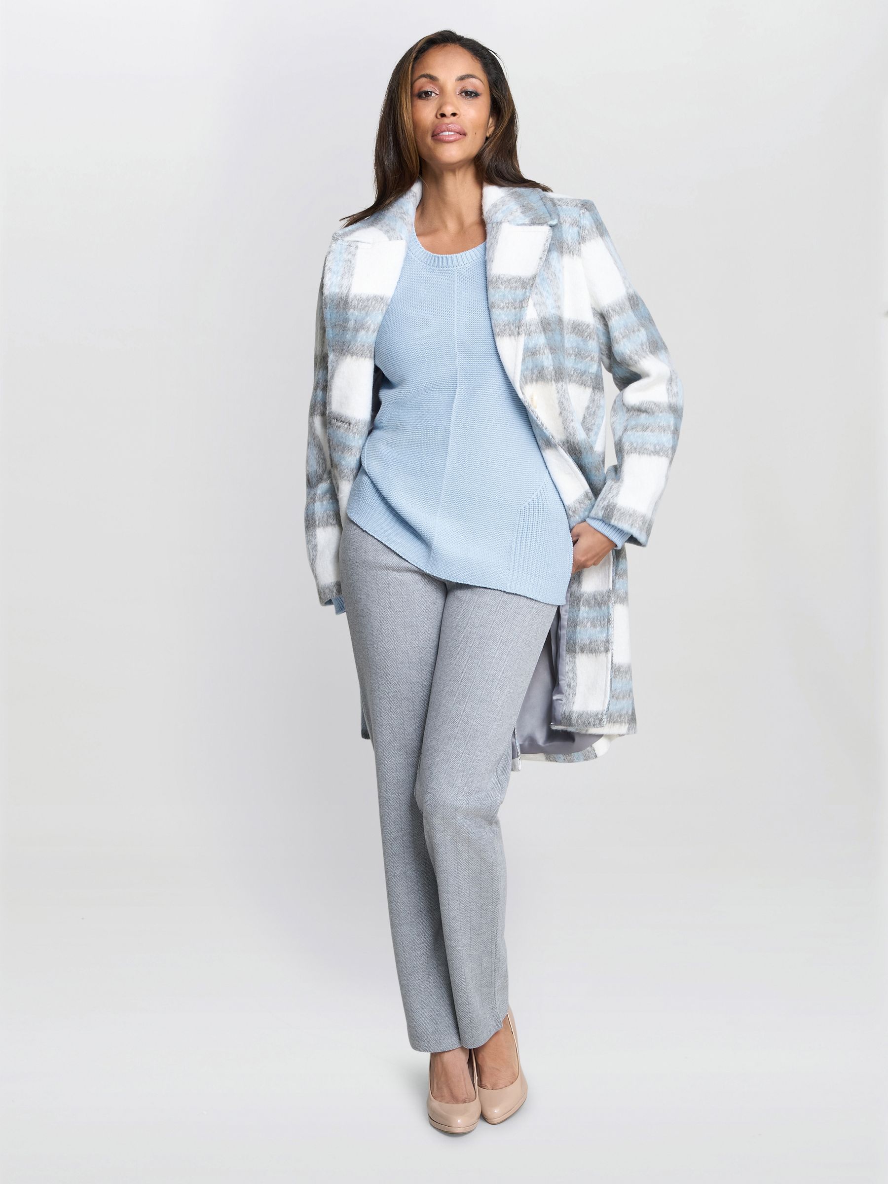 Buy Gina Bacconi Blue Anika Check Coat from the Next UK online shop