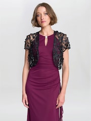 Gina Bacconi Olga 3D Black Jacket - Image 1 of 6