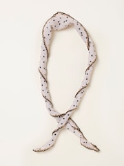 FatFace Ivory Polka Dot Triangle Hair Scarf - Image 2 of 3