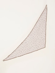 FatFace Ivory Polka Dot Triangle Hair Scarf - Image 3 of 3