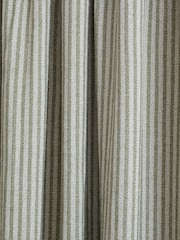 Green Brushed Stripe Pencil Pleat Lined Curtains - Image 5 of 5