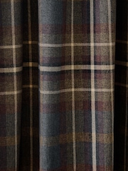 Heritage Brushed Check Pencil Pleat Lined Curtains - Image 5 of 5