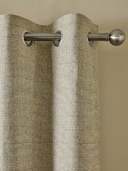 Green Brushed Check Eyelet Lined Curtains - Image 1 of 5