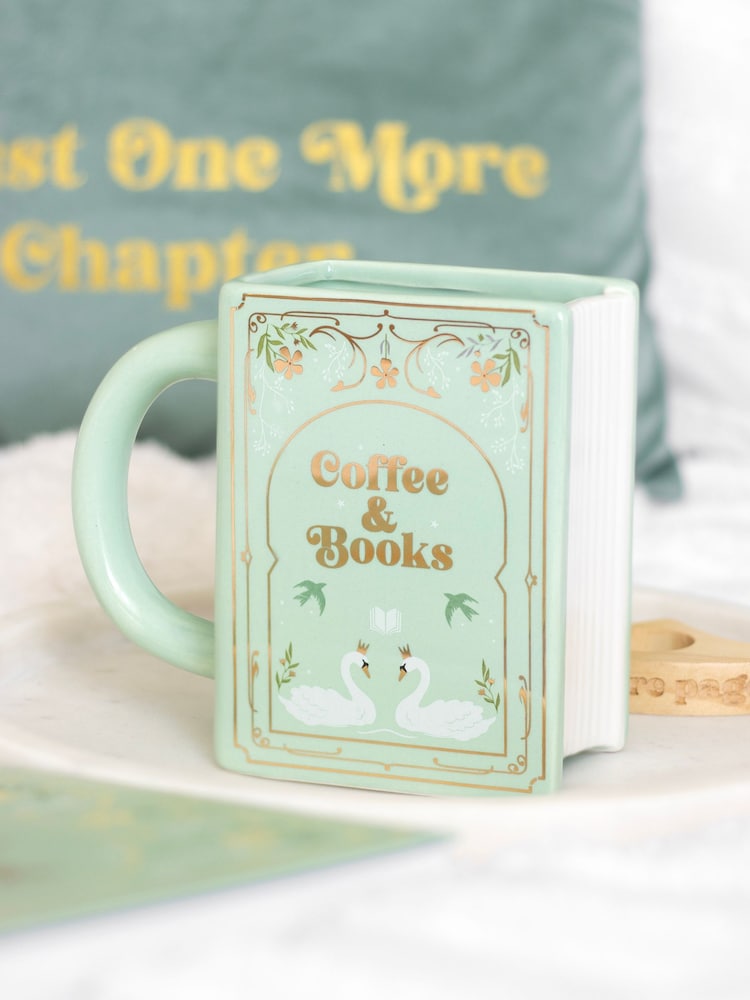 Something Different Green Coffee and Book Shaped Mug - Image 1 of 4