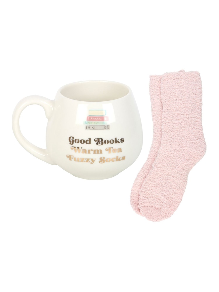 Something Different White Good Books Mug and Socks Set - Image 2 of 4 Something Different White Good Books Mug and Socks Set - Image 2 of 4