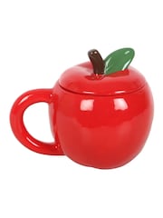 Something Different Red Apple Shaped Lidded Mug - Image 2 of 5
