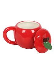Something Different Red Apple Shaped Lidded Mug - Image 3 of 5