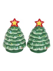 Something Different Green Nostalgic Christmas Trees Salt & Pepper Shakers - Image 3 of 3