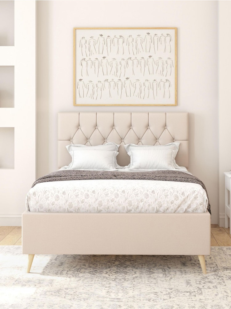 Aspire Furniture Eire Linen Off White Olivier Divan Style Contemporary Bed Frame - Image 1 of 4 Aspire Furniture Eire Linen Off White Olivier Divan Style Contemporary Bed Frame - Image 1 of 4