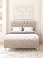 Aspire Furniture Saxon Twill Grey Olivier Divan Style Contemporary Bed Frame - Image 1 of 4