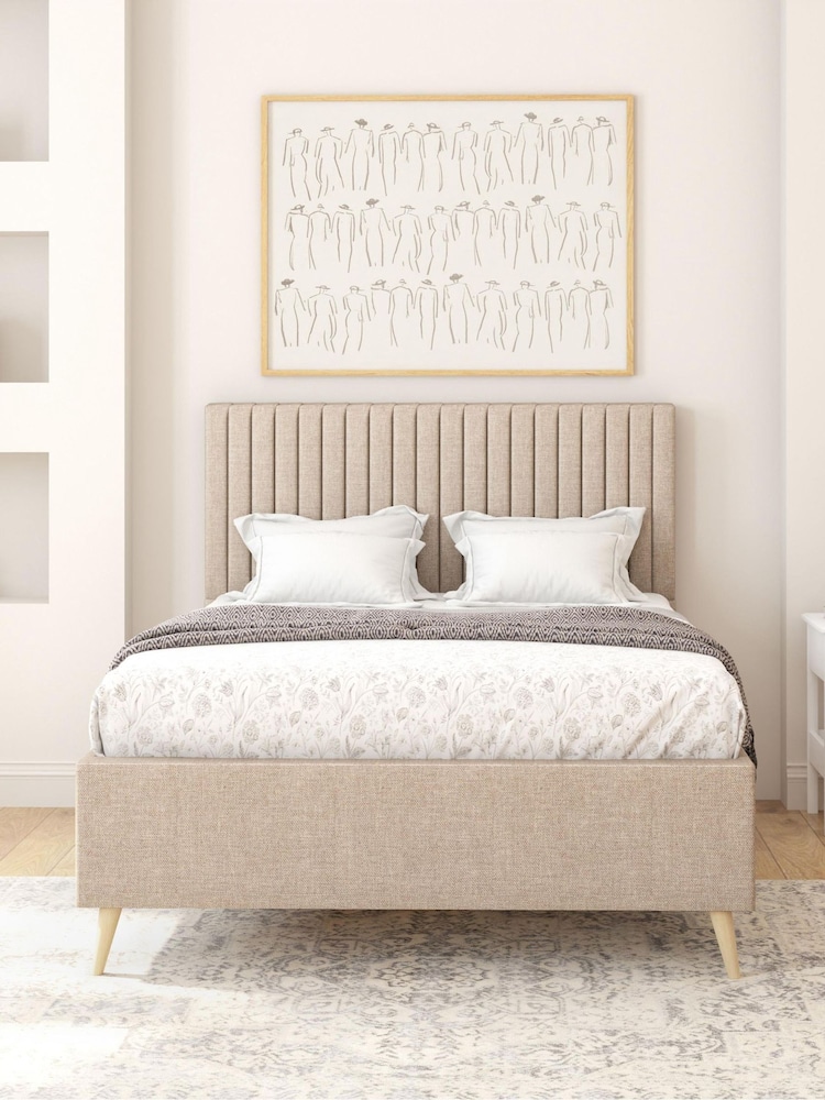 Aspire Furniture Eire Linen Natural Grant Divan Style Contemporary Bed Frame - Image 1 of 4 Aspire Furniture Eire Linen Natural Grant Divan Style Contemporary Bed Frame - Image 1 of 4