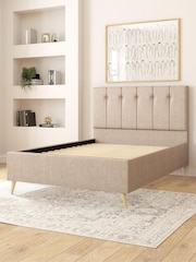 Aspire Furniture Eire Linen Natural Hepburn Divan Style Contemporary Bed Frame - Image 3 of 4